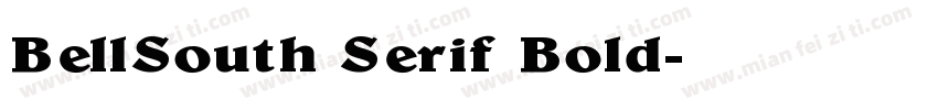 BellSouth Serif Bold字体转换